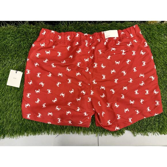 Onia Mens Liberty Charles 5 Swim Trunks | Micro Crabs MSB01-40 Red/White NWT - Picture 6 of 6